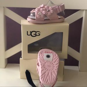 New,UGG Infant pink Allairey Sparkles sandals Size 02/03 6-12 months